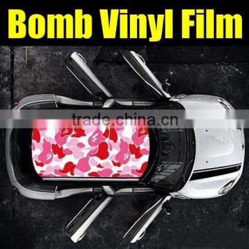 Cartoon Bomb Vinyl wrapping film with air channels