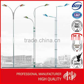 Galvanizec and Powder Coated Road Lighting Pole , street lamp Post