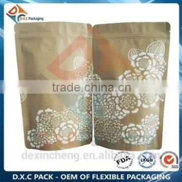 Aluminum Foil Stand Up Brown Paper Packaging Bag With Zipper photo-6