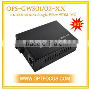 gigabit SC Singlemode Single optical media Converter