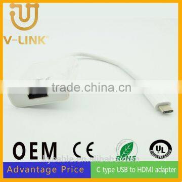 Core technology usb type c otg cable c-type usb to vga converter for Digital devices