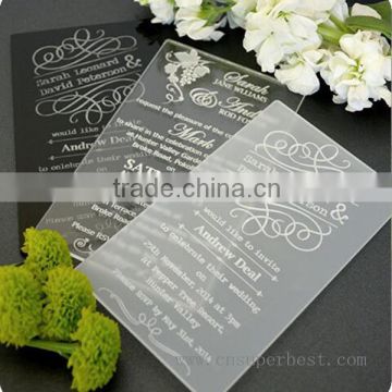 China supplier acrylic wedding invitation card                        
                                                Quality Choice