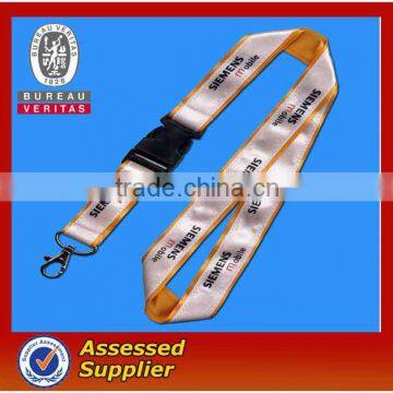 satin ribbon stitched lanyards