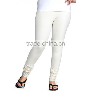 Woman FItted Plain White Color Leggings / Tights