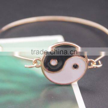 Diagrams Taijitu Yingyang Wire Simple Bangle Bracelet photo-4