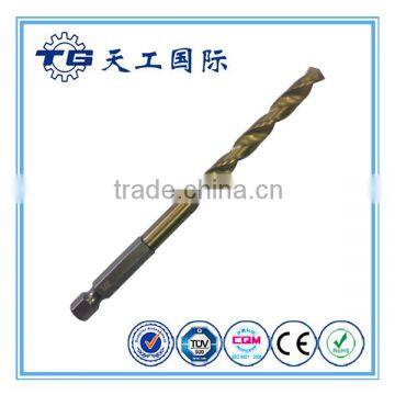 HSS tin coating hex shank drill bits