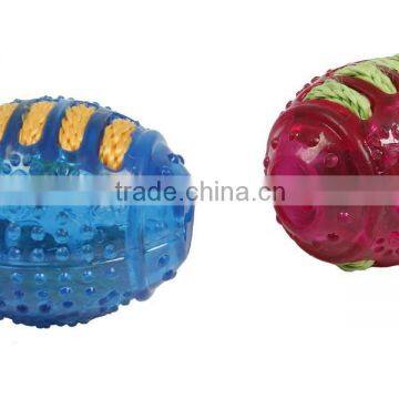 Soft Rubber Chew TPR rope ball dog toy