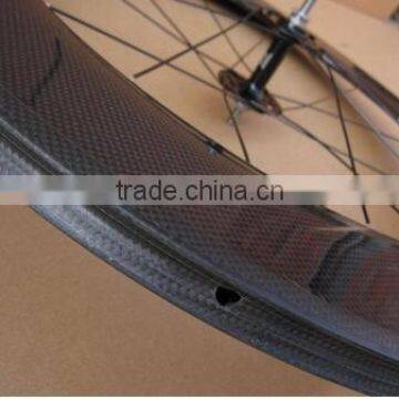 carbon bicycle wheel with hubs and clincher 88mm superlight carbon fixed gear front tubular wheel set basalt braking