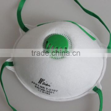 CE FFP1 Disposal non-woven dust mask/respirator for industrial use T210V with valve