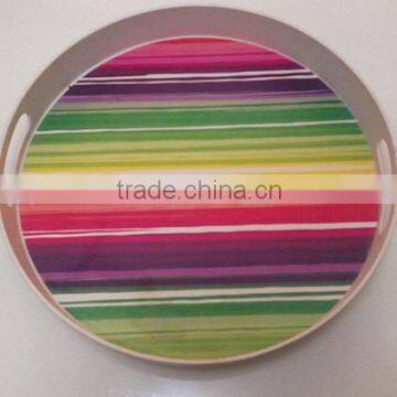 Bamboo Fiber Round Serving Tray photo-3