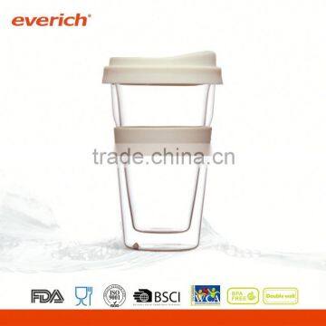 Everich 2016 2016 Everich Hotsale Promotional Double Wall Bpa Free Heat-Resistant Glass Cup