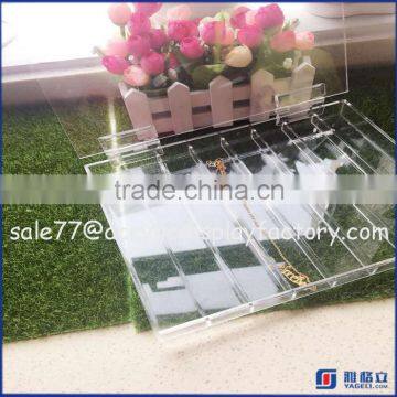 AH-YGL649 Clear Acrylic Cash Tray With Base/Modern Acrylic Cash Tray Manufacurer/Acrylic Coin Tray