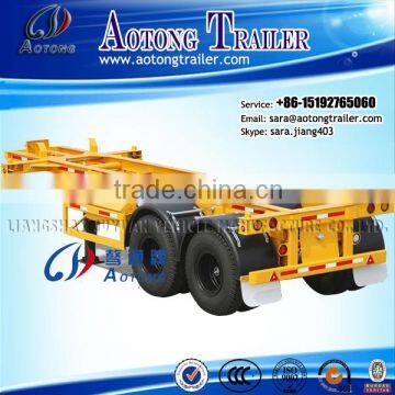 30 ton 20ft skeleton container semi trailer,china truck trailer with twist lock