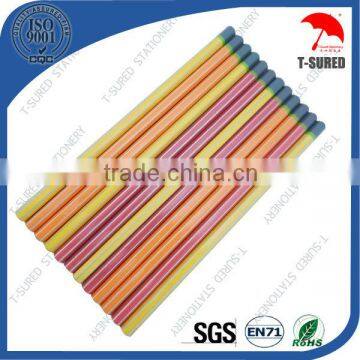 Hexagonal HB Stripe Pencil With Dip Top