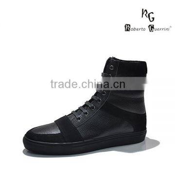 custom high top genuine leather sneakers