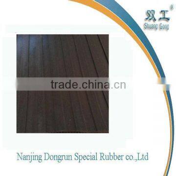 Wide stripes rubber sheet