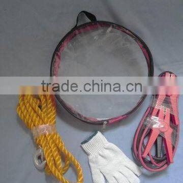 car kit,booster cable and tow rope tool