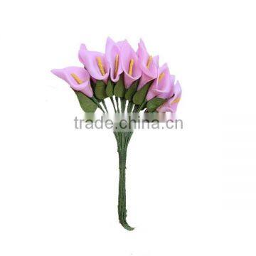 Handmade pink calla lily for wedding
