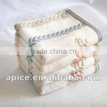 little square solid embroidery face towel