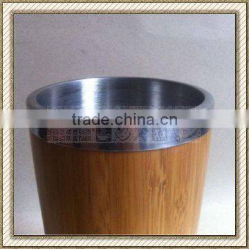 400ml Stainless Steel Wooden Coffee Mug / Bamboo Coffee Mug photo-2