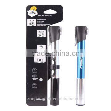 Portable high pressure aluminum air bicycle pump