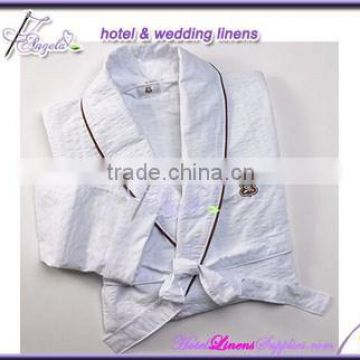 white women bathrobe, terry bath robes in shawl collar style with embroidered logo