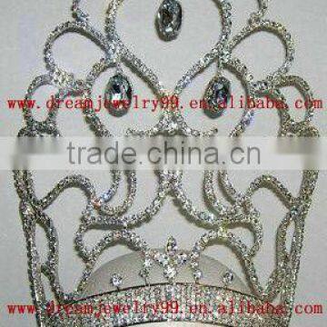 new designed crystal pageant tall crown