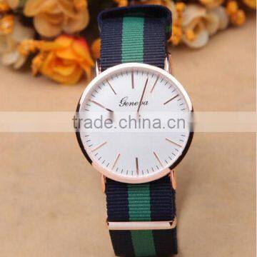 Hot sales fashion nylon strap men geneva watch