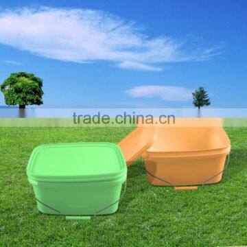 Food Grade 7L Square Plastic Pail Bucket Water Drums photo-3