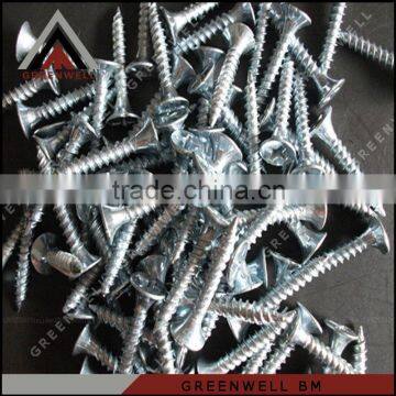 Fine thread and coarse thread collated galvanized drywall screw