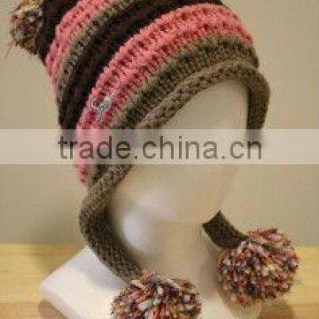 beanie hat with pom pom for winter 2013