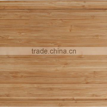 Nonslip Bamboo Cutting Board with silicone rubber corner tab for slip resistance chopping board with handle and juice groove