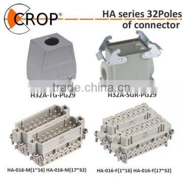 Heavy duty connectors HA series HA320102MF-PG29 type