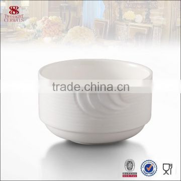 Porcelain tableware white ceramic melamine chinese rimmed soup bowl