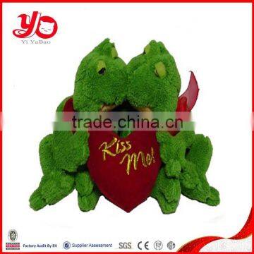 Attractive Design Stuffed Frog Toys for Valentine's Day, Green Frog Plush Toy photo-4