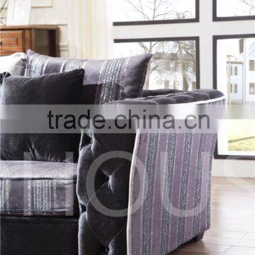 New Classic Style Sofa With Buttons Fabric Sofa Set Hot-Sale Living Room Sofa