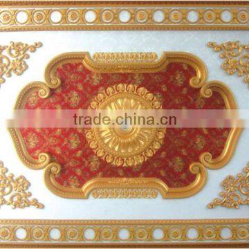 Architectural Accents - Burgundy & Gilt Bracade decorative ceiling medallions rectangle