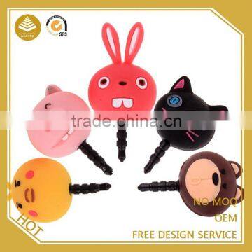 Promotional wholesale soft pvc custom android mobile phone anti dust plug