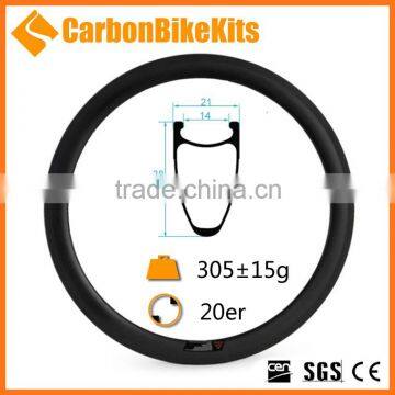 CBK 21mm Wide 38mm 451mm Full Carbon Bicycle 20 Inch Bmx Rims Clincher