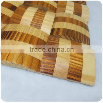 3d Modern Faux Interior Mosaic Decorative Solid Wood Wall Panel photo-4