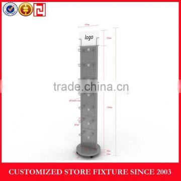 Metal handbag display stand with hooks
