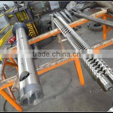 parallel twin screws extruder machine screw barrel for PVC plastic