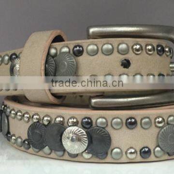 Fashion custom beaded western belts leather belts