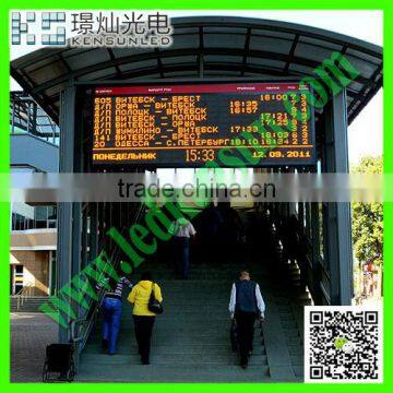 Ph7.62mm semi-outdoor amber led display signboard