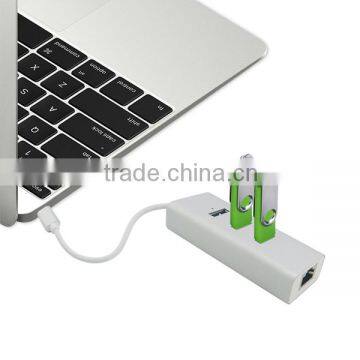 2016 New Product Type-c to 3ports(usb3.0+RJ45) photo-2