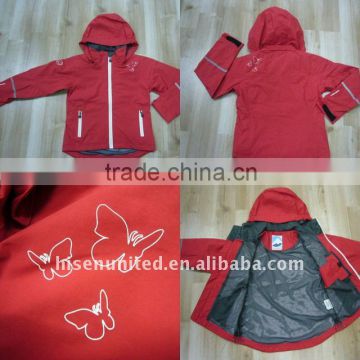 Children's Coated Outdoor Jacket with Hood