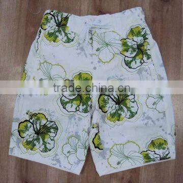 Kid's 100% Polyester Woven Printed Swim Shorts