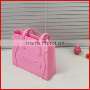 Spring series candy color casual smile face silicone shoulder bag