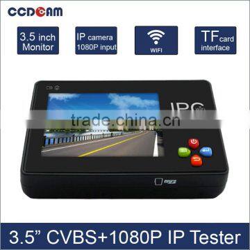 3.5inch Touch Screen IP Camera /Analog Camera CCTV Tester With Video Record, WIFI 12V 1A Output