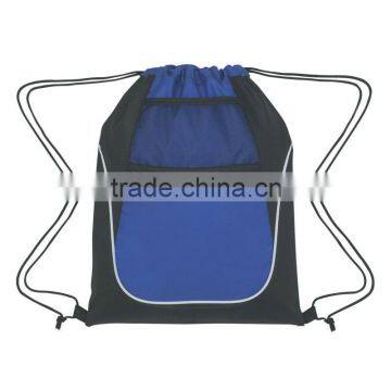 Drawstring Sports Pack With Dual Pockets-Royal Blue